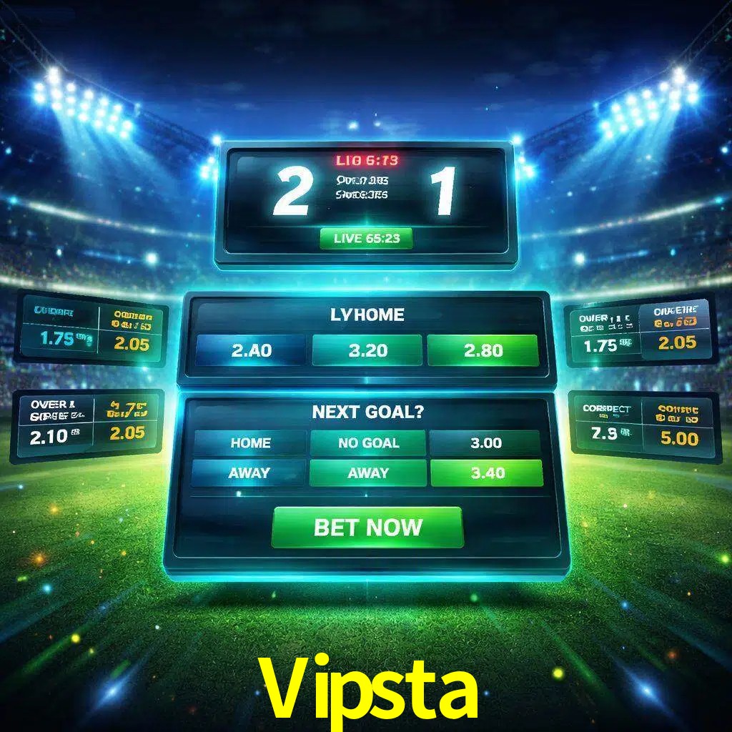 Vista de apuestas en vivo Vipsta durante un partido en curso