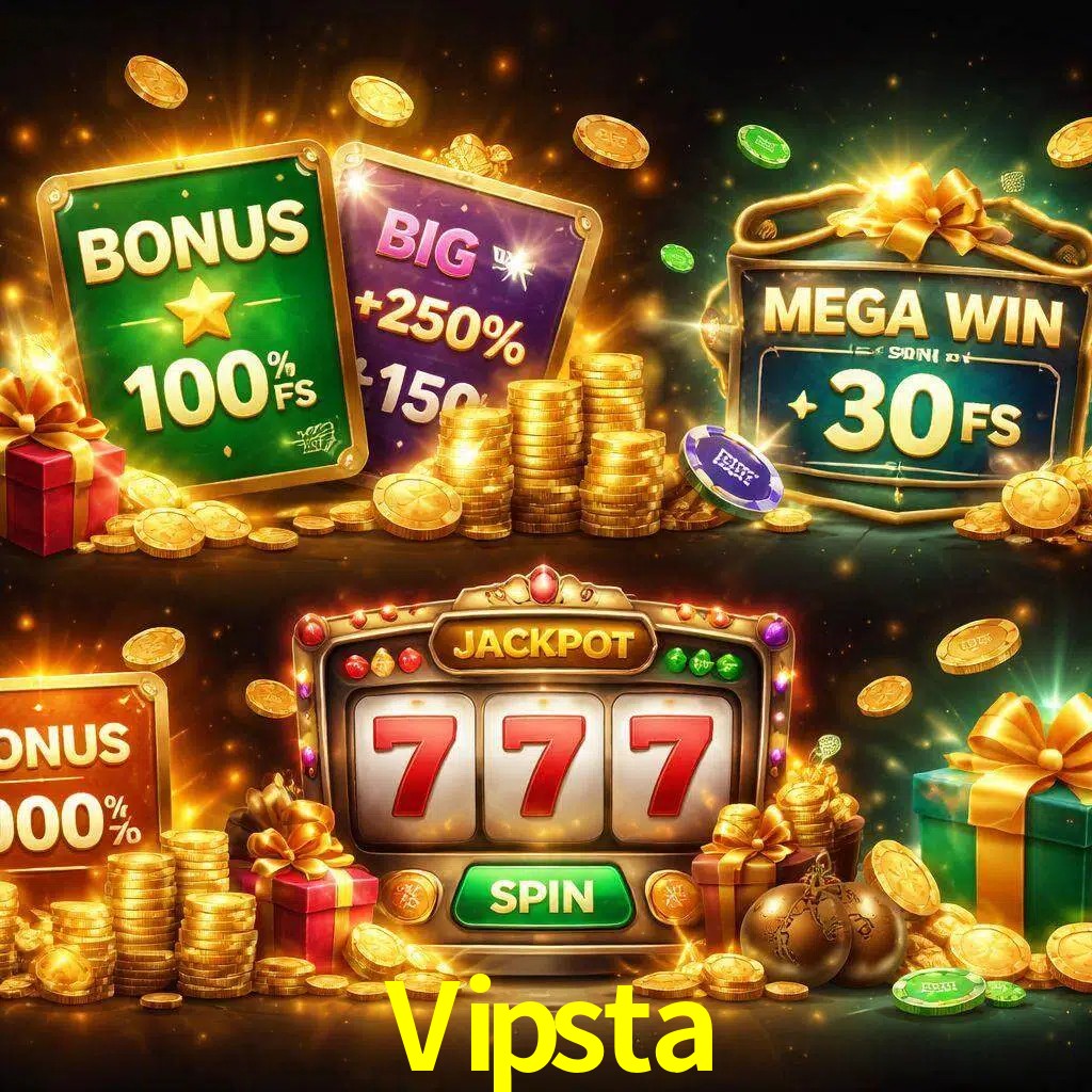 Tipos de bonos Vipsta incluyendo recompensas de bienvenida y promociones continuas